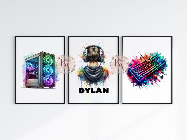 A4 Set of 3 Gaming Prints 5
